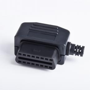 Automotive OBD2 Female Diagnostic Interface OBD Plug OBD2 Shell Assembly Side Outlet